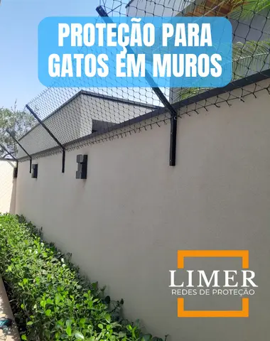 LIMER REDES - Proteção Para Gatos em Muro